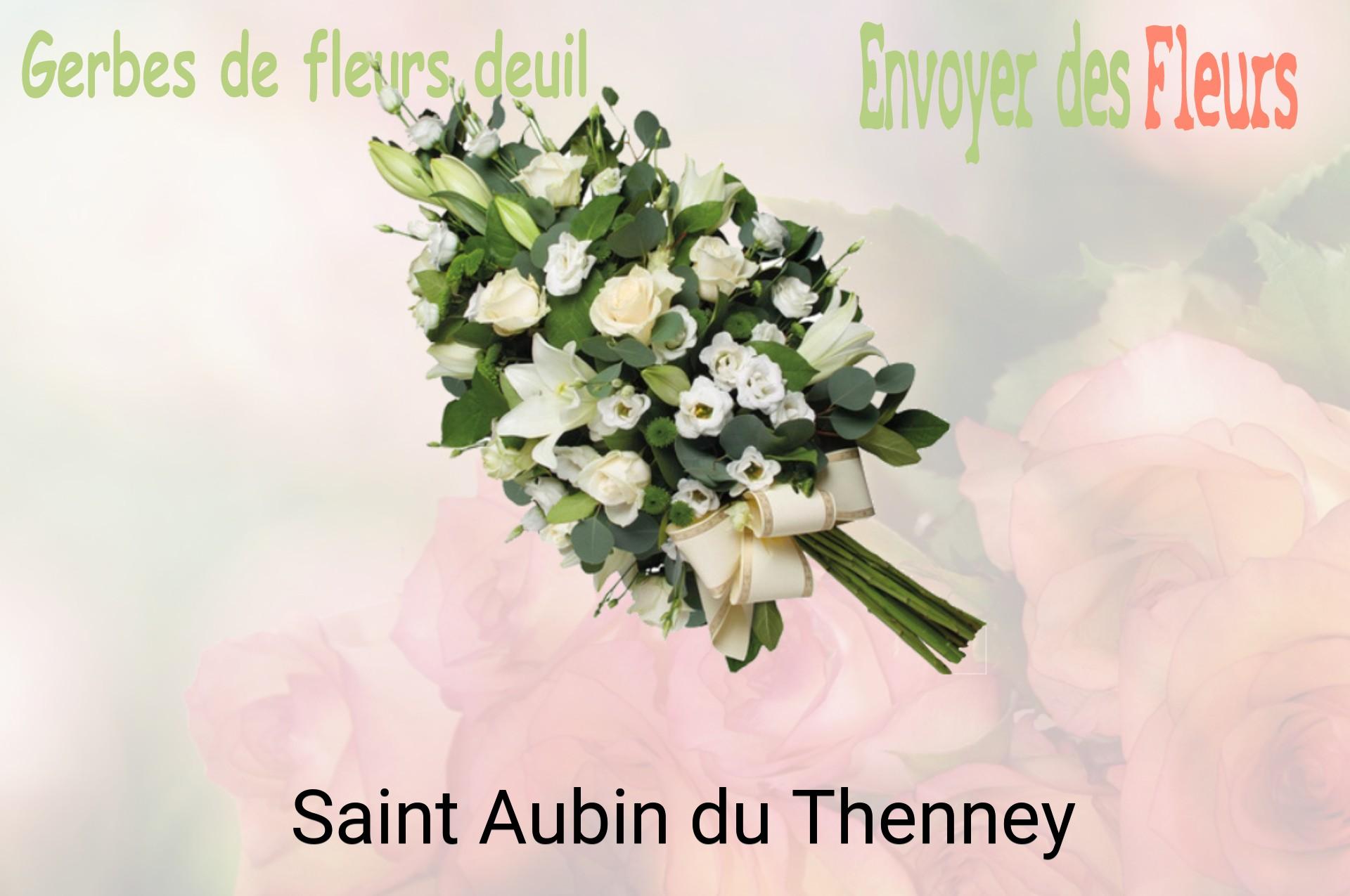Gerbe de fleurs de deuil livrée à Saint-Aubin-du-Thenney